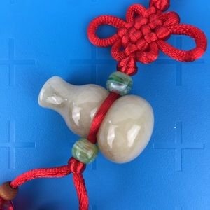 New! Jade Jewelry Gourd with Chinese Knot Bagcharm